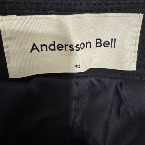 ANDERSSON BELL - Renee Faux Suede Black Flare Pants size 40 - Picture 8 of 9